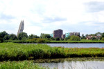 Op de Zwartewaterdijk - Uitzicht op de Mastenbroekerbrug en Stadshagen
